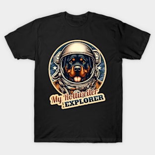 Astronaut Rottweiler T-Shirt